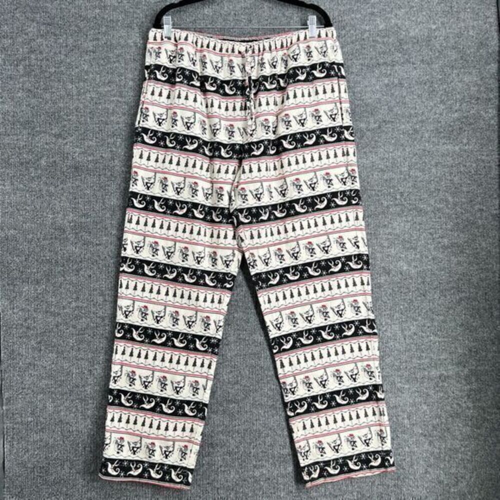 Hanna Andersson Nightmare Before Christmas Flannel Pajama Pants Adult L Pockets